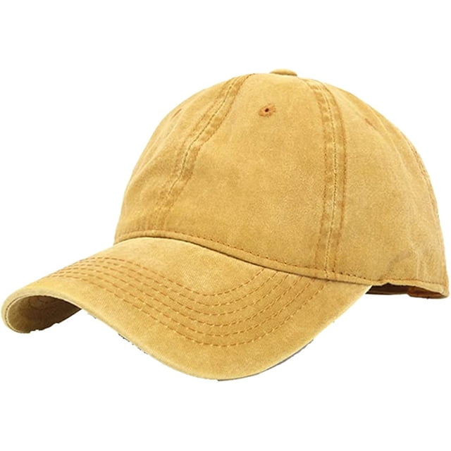 LinYooLi Casquette de Baseball Rétro Unie pour Femmes Hommes Sensation Denim Tendance Chapeau Crâne Réglable Toutes Saisons Décontracté