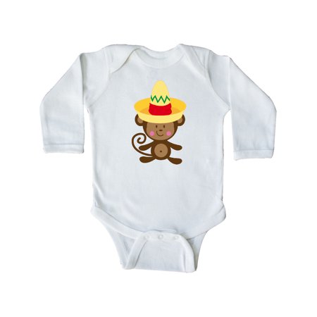 

Inktastic Cinco De Mayo Monkey Gift Baby Boy or Baby Girl Long Sleeve Bodysuit