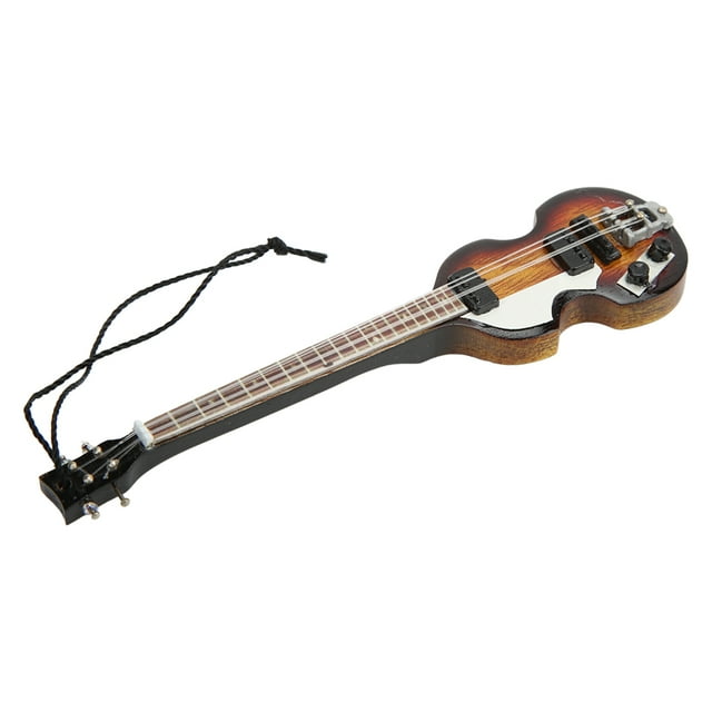 Oubit Mini Musical Instruments Pendant,Musical Instruments Bass Pendant Guitar Model Pendant Musical Instrument Handcrafted Collection State-of-the-Art Design