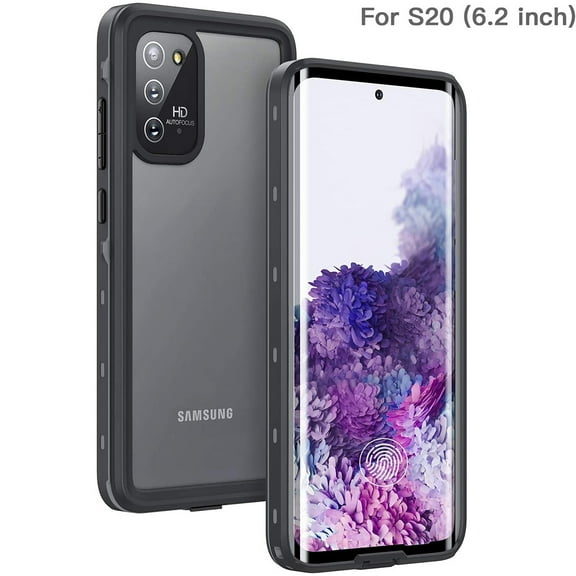 For Samsung Galaxy S20 RedPepper Waterproof Swimming Shockproof Dirt Proof Case Cover Black