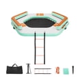 thumbnail image 1 of KFFKFF Inflatable Floating Dock, 8.5 x 8.5 FT Inflatable Dock Platform, Non-Slip Water Air Mat with Portable Carrying Bag and Detachable Ladder, 1 of 9