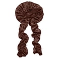 thumbnail image 2 of 31.50*14.96IN Satin Hair Bonnet, Bow Tie Sleep Cap for Curly Hair, Long Braids, Locs and Hair Buns, Soft Night Head Cover for Women,Coffee, 2 of 7