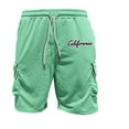 thumbnail image 6 of LEKDFST Mens Summer Outfits Set Casual 2 Piece Short Sets Letter Print Loose Fit T Shirt and Shorts Tracksuits Green XXXL, 6 of 9