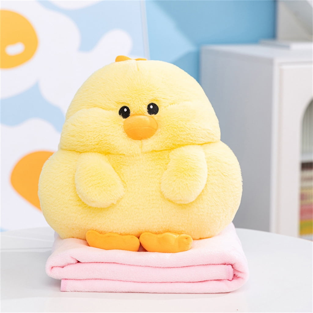 Zeiwohndc Cartoon Capybara Hamster Cushion Blanket Combo Soft Plushie Pillow Throw