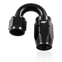 NGR 8AN 180 Degree Fitting - Black Anodized T-6061 Aluminum Swivel Hose Fitting - Fuel, Oil, Water, E85 - Universal Performance AN Fittings