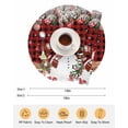 thumbnail image 6 of 15 Inch Round Placemats Set of 4, Red Plaid Christmas Non Slip Heat Insulation PP Table Mats, Snowman Xmas Tree Ball Elk Snowflake Washable Place Mats for Kitchen Dining Party Table Decor, 6 of 7
