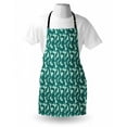 thumbnail image 3 of Hawaii Apron Abstract Palm Leaves Pattern Exotic Caribbean Environment Simple Foliage, Unisex Kitchen Bib Apron with Adjustable Neck for Cooking Baking Gardening, Almond Green and Teal, by Ambesonne, 3 of 3