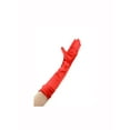 thumbnail image 2 of Gants pour Femmes Brillants Extensibles Longueur Opéra à Doigts Complets 1 Paire Rouge, 2 of 2