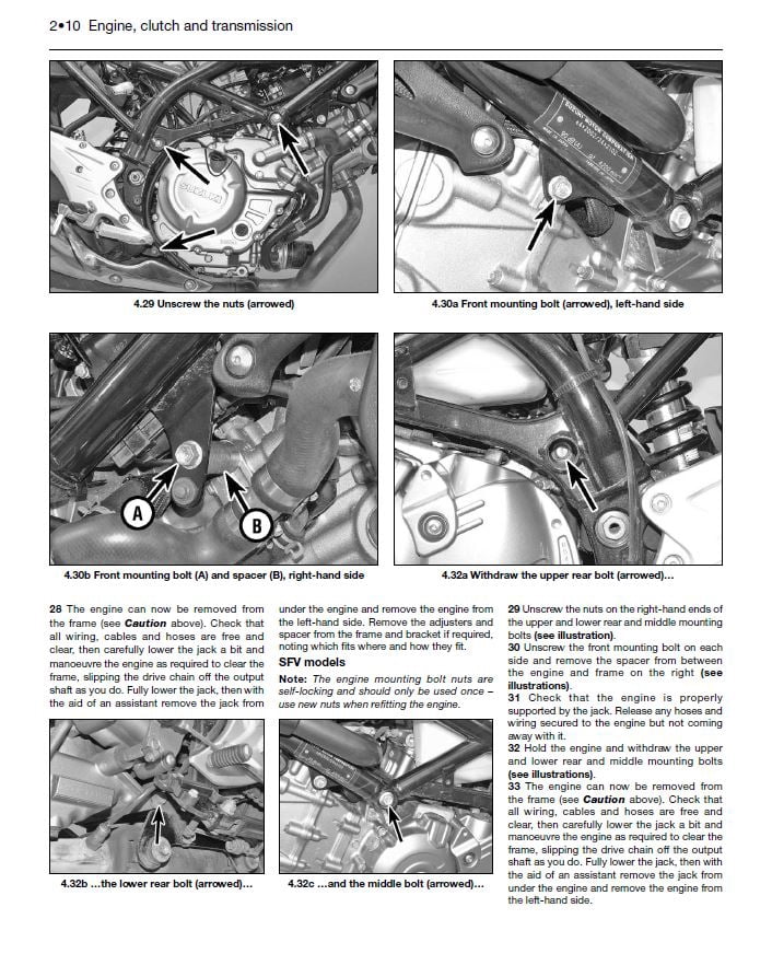 Suzuki DL650 V-Strom & SFV650 Gladius (04-19) Haynes Repair Manual ^