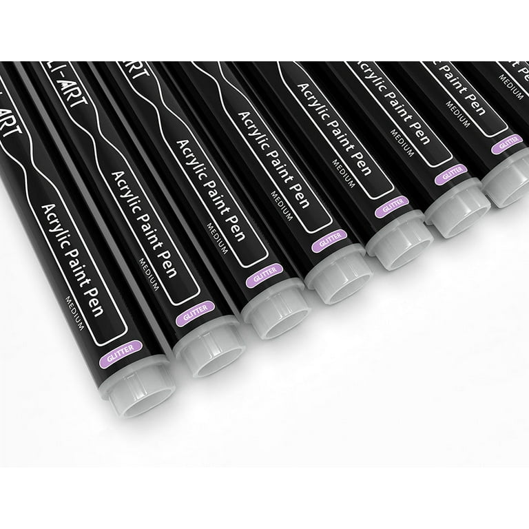 Tooli-Art Acrylic Paint Pens 24 Set Metallic Extra Fine & Medium