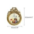thumbnail image 3 of CarpNettore Antique Photo Frame Vintage Picture Frame Round Ornate European Desktop Wall Display Frame Wedding Gift Ideas Resin Thinker Statues Tabletop Decorations Crafts Souvenirs Abstract, 3 of 8