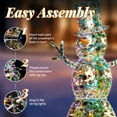 thumbnail image 3 of UBesGoo 4ft Lighted Snowman,Prismatic Iridescent Christmas Outdoor Decor Holiday Decoration, 3 of 11