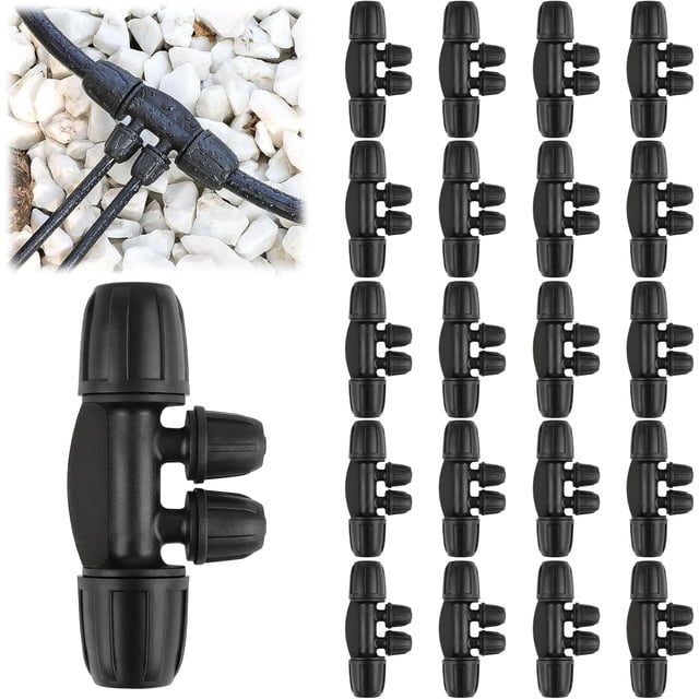 Locked Barbed Tee Connectors /\uD to /\uD Drip Irrigation Fittings Kit /mm to /mm Tube Lock Female Connector Way Barbed Lock Irrigation Parts for Watering System