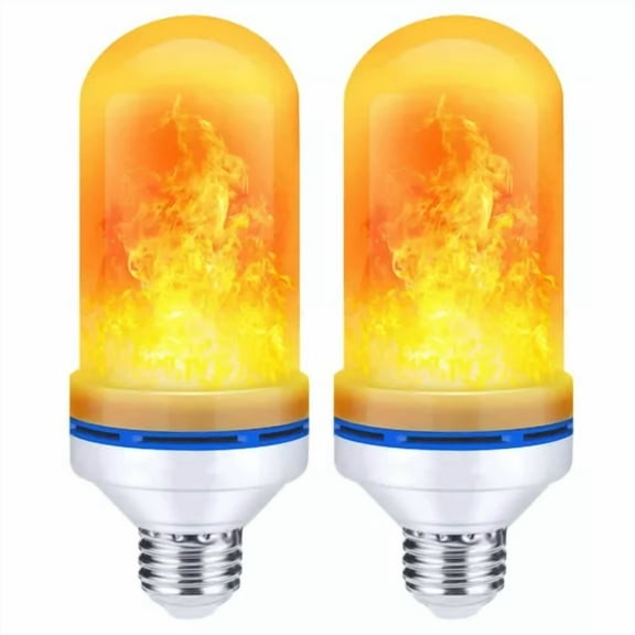 2Pack Led Effect Fire Light Bulb E26 Simulated Nature Flicker Lamp Decor