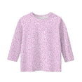 thumbnail image 4 of CCRFTGI Girls Size 14/16 Tops Preppy Crew Neck Tween Girls Shirts Floral Print 3/4 Length Sleeve Shirt Fall Girls Clothing 12 -14 Pink 5-7 Years, 4 of 5