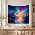 thumbnail image 5 of Mountain Lake Breathtaking with Nocturnal Around Calm Prominent, Mystical Fantasy for Space Lovers, Galaxy Room Decor, Housewarming Gift, Tapestry Wall Hanging for Bedroom and Dorm, 5 of 7