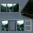 thumbnail image 7 of Nature Green Artwork Foggy Forest Canvas Wall Art Framed Scenery Prints Green Landscape Decor for Living Room,Bedroom,Office, Dining room - 16"x24"x3, 7 of 7