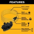 thumbnail image 3 of FIRMAN  25ft Heavy Duty L14-30P to (4) 5-20R Power Cord With Storage Strap, 3 of 6