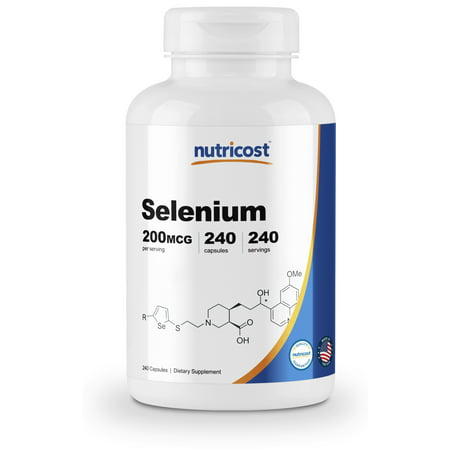 Nutricost Selenium 200mcg, 240 Veggie Capsules, Non-GMO, Gluten Free