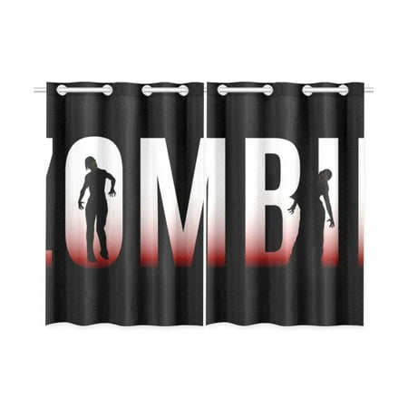 Mkhert Zombie Walking Dead Window Curtains Kitchen Curtain Room