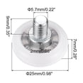 thumbnail image 2 of Uxcell 25mm Drawer Rollers, Nylon Positioning Pulleys with Spring Washer and Nut, White 8 Set, 2 of 6