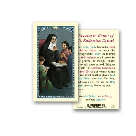 

Saint Katharine Drexel Laminated Catholic Prayer Holy Card with Prayer on Back Pack of 25