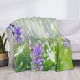 thumbnail image 3 of Uemuo Purple Butterfly On Wild Printed Throw Blanket for Couch, Fluffy Fuzzy Blankets for Bed, Sofa, Cozy Flannel Faux Fur Blanket-40"x30", 3 of 6