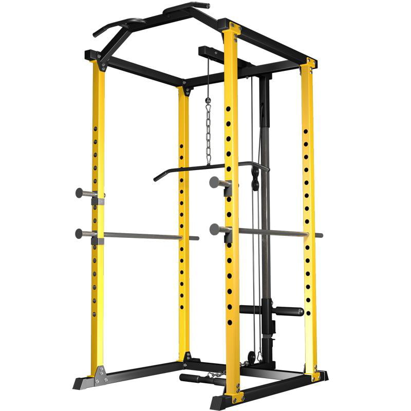 LIONNESS Squat Rack Power Cage with Dual Pulley System Commercial Grade Walmart Canada