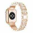 thumbnail image 7 of Pozyie Compatible with Apple Watch Band 44mm with Women's Sparkling Diamond Case, Jewelry Replacement Metal Wristband for iWatch Series456 ,Silver, 7 of 7