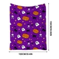 thumbnail image 3 of Halloween Throw Blanket,Halloween Blanket,Purple Throw Blanket,Orange Pumpkin Face,Soft Cozy Fall Blankets And Throws,Multiple Sizes, 3 of 8