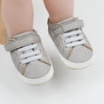 thumbnail image 2 of Baby Girls Boys High Top Canvas Shoes Non Slip Rubber Sole Infant Sneakers Toddler Newborn First Walker Crib Shoes, 2 of 6
