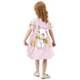 thumbnail image 4 of Kitten Yellow Flower Girls Short Sleeve Dress A Line Sun Protection Breathable Comfort Sundress 2T, 4 of 8