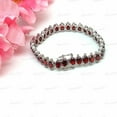 thumbnail image 5 of Women 7*5MM Garnet Oval Gemstone Bracelet,Gold Silver,Anniversary, Wedding Jewelry Gift for man, 5 of 5