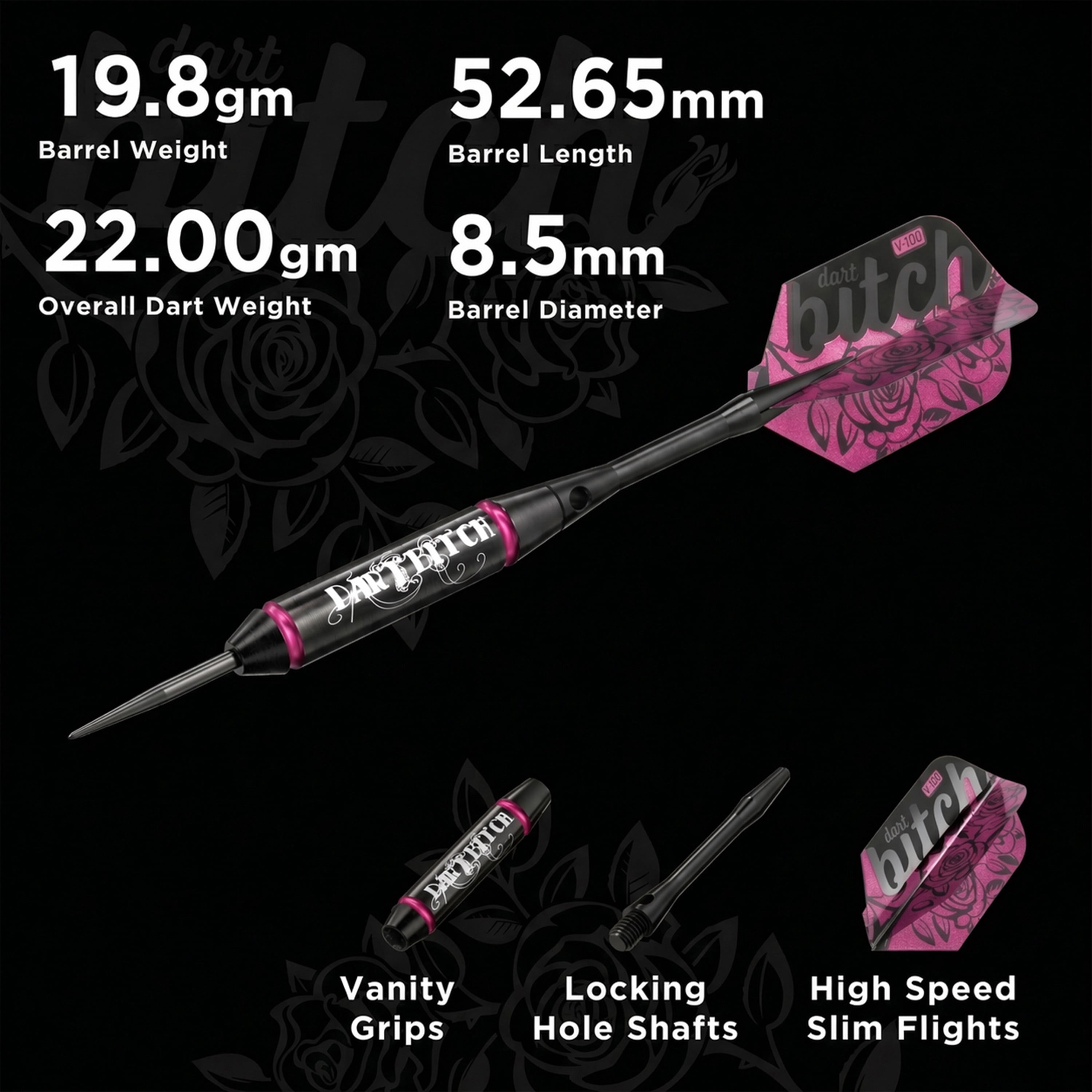 Viper Vanity Dart Bitch Steel Tip Dart Set, 22 Grams