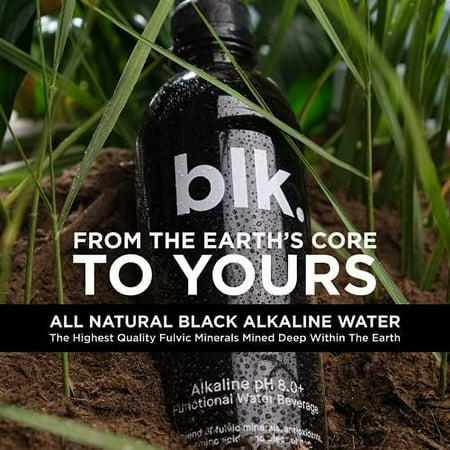 blk premium alkaline water infused with fulvic trace, 16.9 ounce bottles (pack of 24)