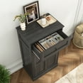 thumbnail image 2 of Blotout Kitchen Tilt Out Trash Cabinet, Hidden Wooden Trash Can with Drawer, Pet Proof Freestanding Kitchen Recycling Cabinet for Kitchen, Kitchen, Living Room, 2 of 7