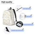 thumbnail image 3 of Disketp White Rabbit Mochila de Lona Estampada, Mochila Escolar de Viaje Ligera para Estudiantes y Portátil-Small, 3 of 5