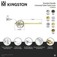 thumbnail image 4 of Kingston Brass KTRNKD2 Levante Universal Front or Side Mount Toilet Tank Lever with Knurled Handle in Polished Brass, 4 of 5