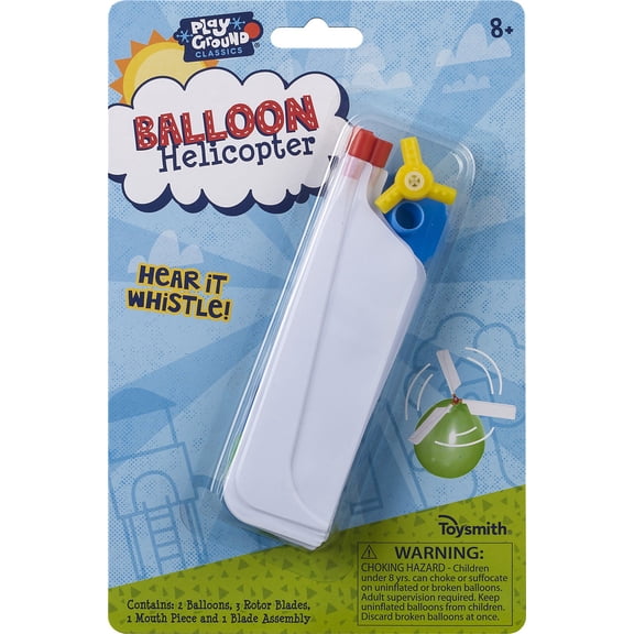 Toysmith Neato Whistle Balloon Helicopter Assorted