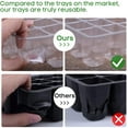 thumbnail image 6 of Pots for seedlings, PVC/Plastic, 12 Storage Spaces, Black, 6 of 6