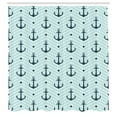 thumbnail image 3 of Ambesonne Abstract Shower Curtain, Zigzag Chevron Anchors, 69"Wx70"L, Dark Green Turquoise, 3 of 5