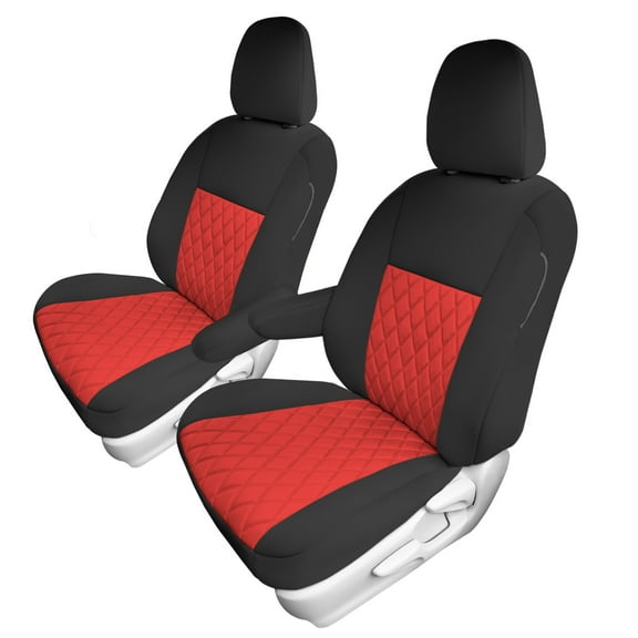 For Toyota Sienna 2011-2020 FH Group Neoprene Waterproof Custom Fit Car Seat Covers - Black Front Set