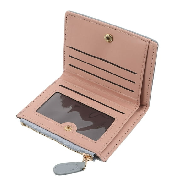 ELAYARD Women Card Wallet Green PU 1Pack Compact Bifold Design Coin Storage For Travel