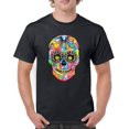 thumbnail image 1 of Dean Russo Sugar Skull - Camiseta para hombre del Día de los Muertos Neon Calaver, 1 of 7