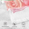 thumbnail image 3 of GZHJMY Rose Lily Quince Flower Floral Hand Towels for Bathroom 1OO% Washcloth 2 pcs Face Towel 16 x 28 inch, Absorbent Soft & Skin-Friendly, 3 of 6