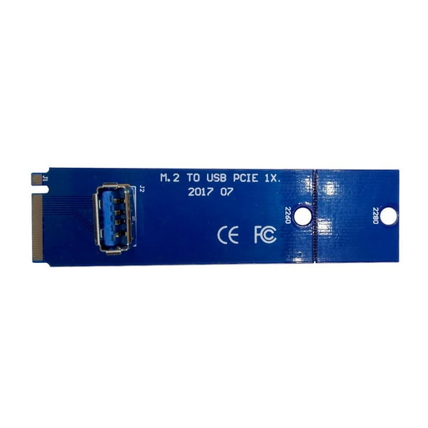 M.2 NGFF a USB3.0 Tarjeta convertidora Minería Tarjeta vertical Cable de extensión VGA Tmvgtek Para Estrenar