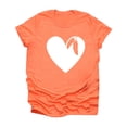 thumbnail image 1 of CEHVOM T-shirt Imprimé Décontracté à Col Rond pour Adulte Orange Haut Ample à Manches Courtes, 1 of 3