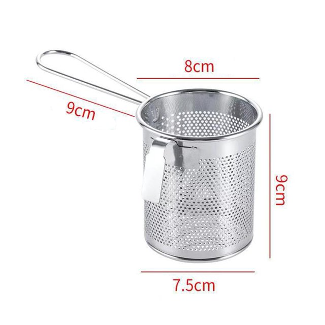 MYG Pasta Strainer Stainless Steel Mesh Spider Strainer for Pasta Noodle Dumpling