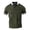 Army Green, variant on IWRICH Men's Jacquard Textured Short Sleeve Polo Shirts Button up Color Blocking Tops V Neck Casual Summer Basic Tops Light Blue XL