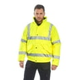 thumbnail image 5 of Portwest US463 Men's Waterproof Hi Vis Bomber Jacket - Winter Safety Jacket with Reflective Tape, Pockets and Hood Yellow, Large, 5 of 8